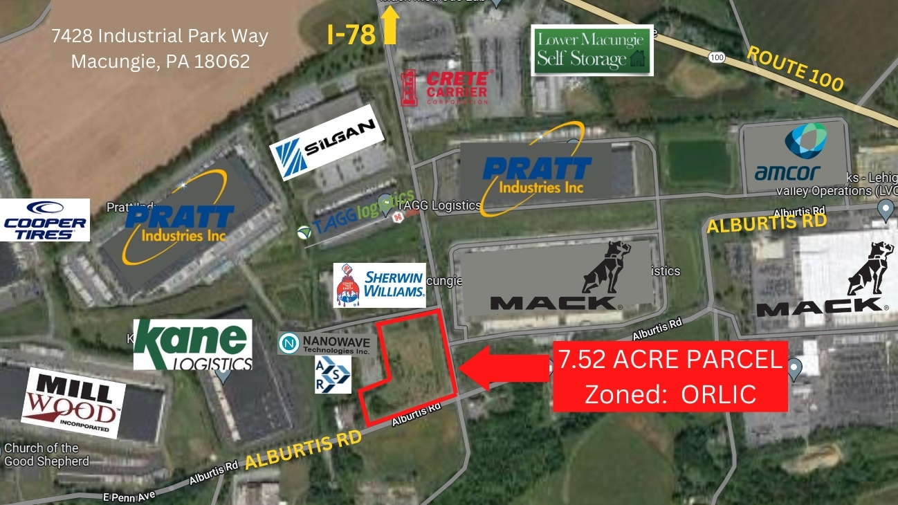 7428 Industrial Park Way, Macungie, Pennsylvania 18062, ,Land,For Sale,7428 Industrial Park Way,1012