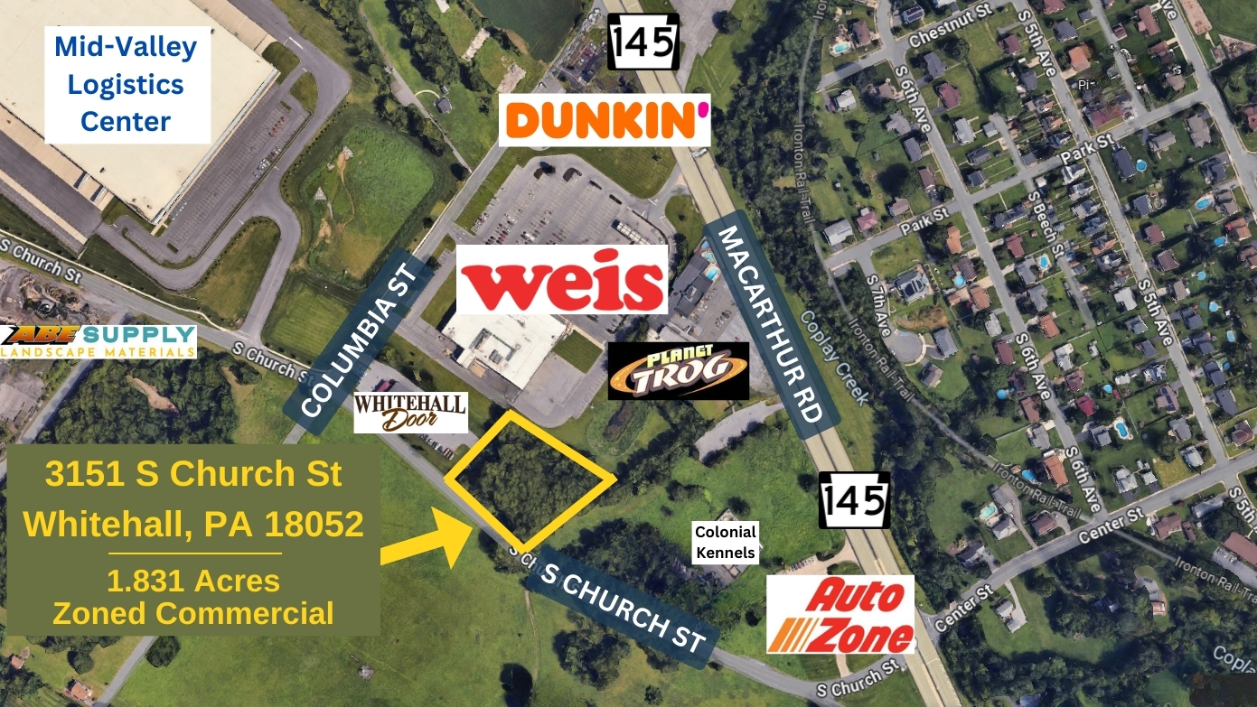 3151 S Church St, Whitehall, Pennsylvania 18052, ,Land,For Sale,3151 S Church St,1180