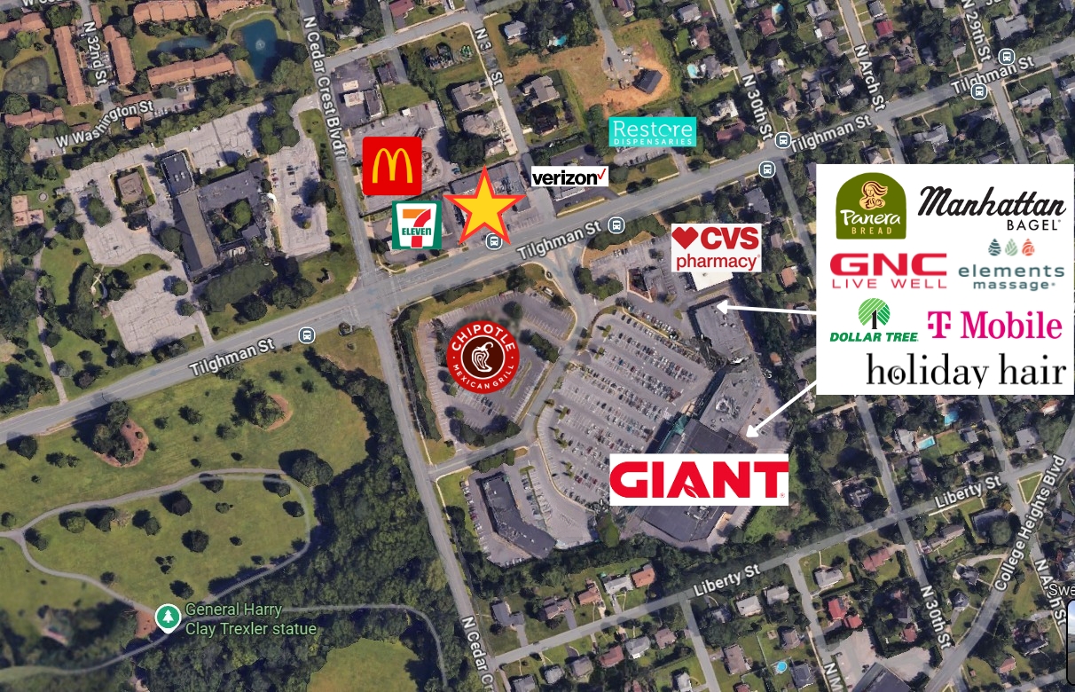3115 W Tilghman St, Allentown, Pennsylvania 18104, ,Retail,For Lease,3115 W Tilghman St,1215