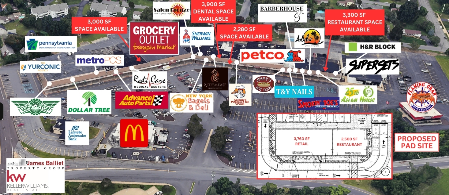 2429 - 2463 Nazareth Rd, Easton, Pennsylvania 18042, ,Retail,For Lease,2429 - 2463 Nazareth Rd,1029