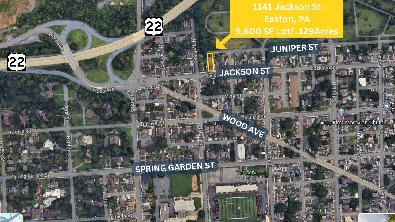 1141 Jackson St, Easton, Pennsylvania 18042, ,Land,For Sale,1141 Jackson St,1091